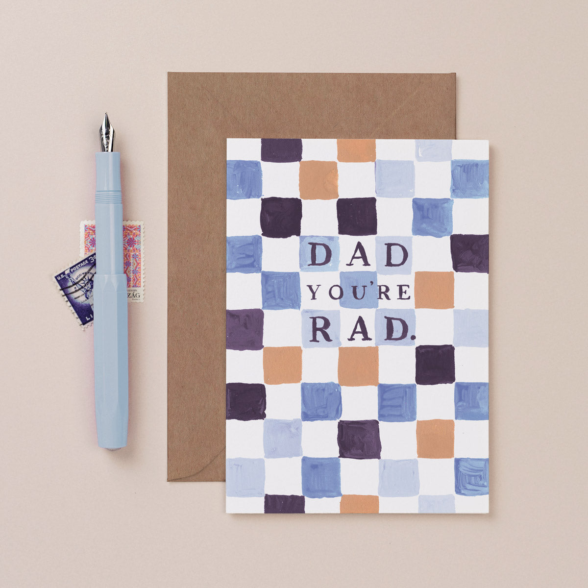 Checkerboard Rad Dad Card from Sister Paper Co.