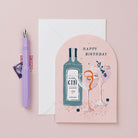 A charming cocktail birthday card for the gin lover from the Nevada collection at Sister Paper Co.