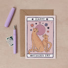 Happy Mother's Day to all proud lionesses with this Mother's day card from the Tarot Collection at Sister Paper Co. Featuring a mama lion and her cub.